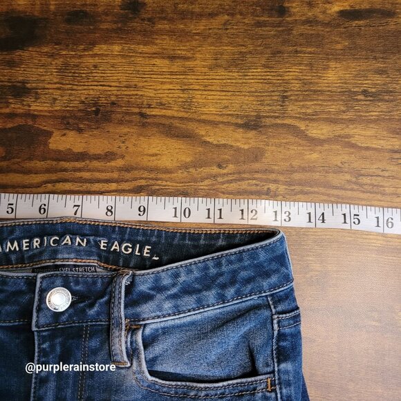 American Eagle Jeans 2 L Super Hi Rise Jegging 360 Next Level Stretch - Picture 8 of 13